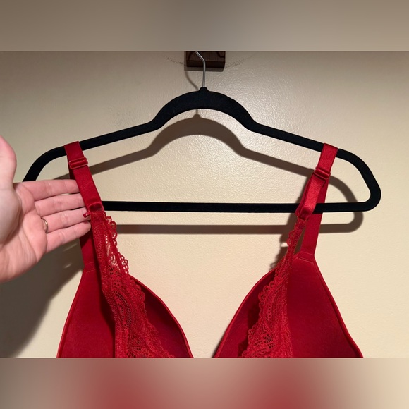 Soma enbliss luxe wireless lace j hook red bra size 38c - Picture 6 of 8
